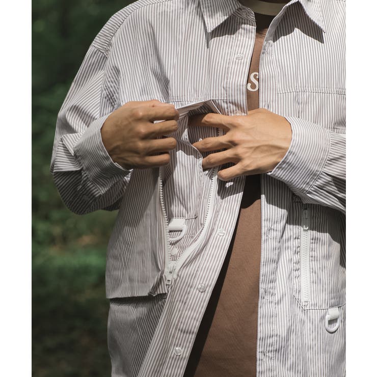 【smore】Stripe pocket l/s shirt | aimoha men | 詳細画像22 