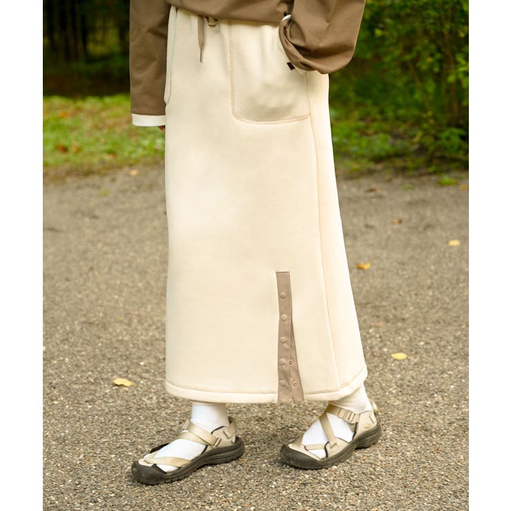 ホワイト | 【smore】Brushed lining sweat | aimoha 