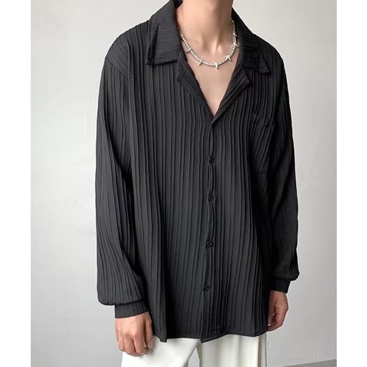 aimoha mens モード系エンボス加工シャツ | aimoha men | 詳細画像12 