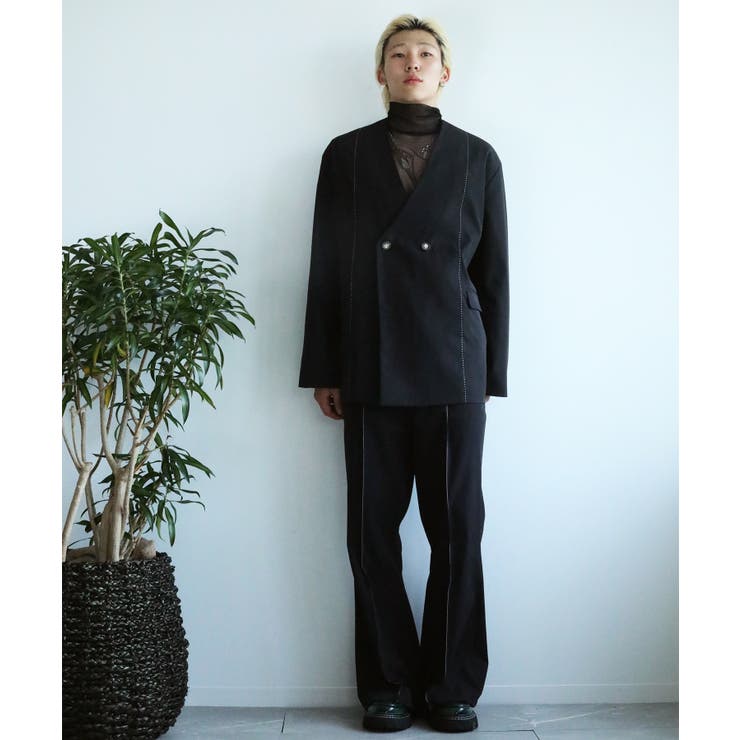 aimoha mens モード系エンボス加工シャツ | aimoha men | 詳細画像30 