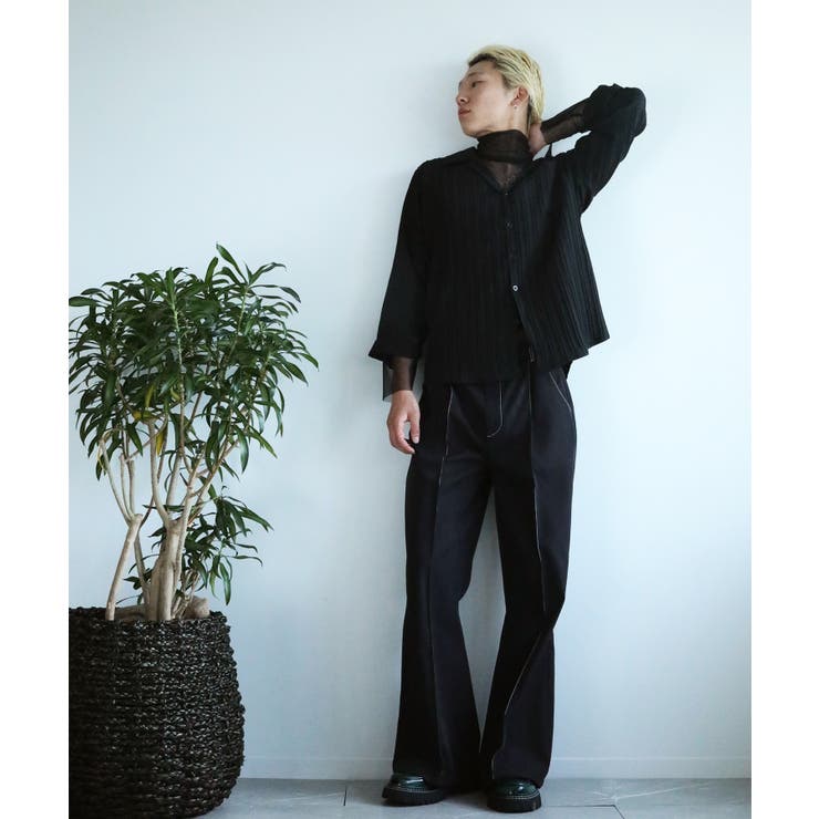 aimoha mens モード系エンボス加工シャツ | aimoha men | 詳細画像32 
