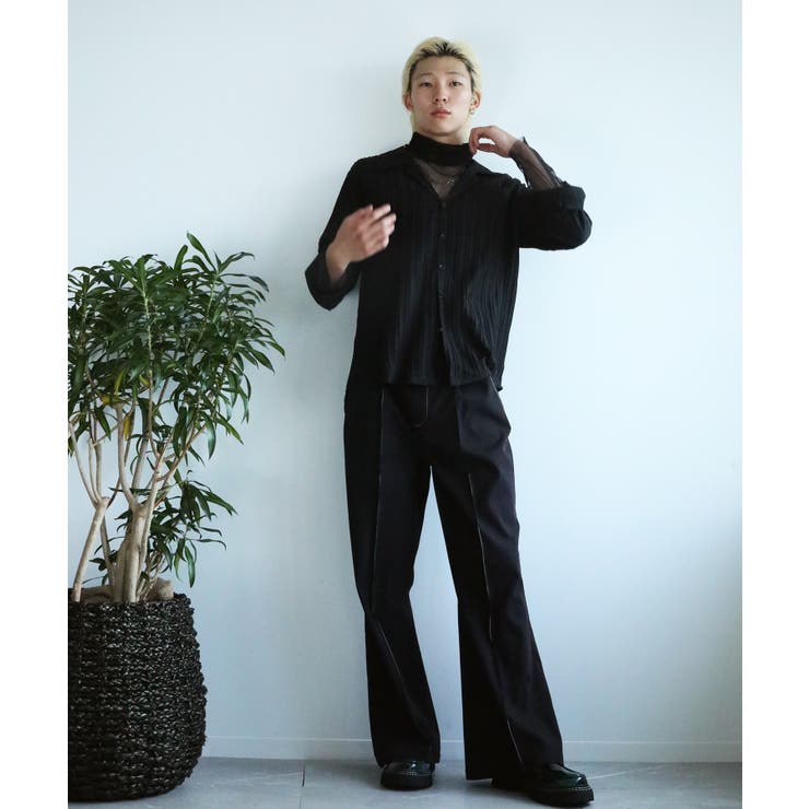 aimoha mens モード系エンボス加工シャツ | aimoha men | 詳細画像38 