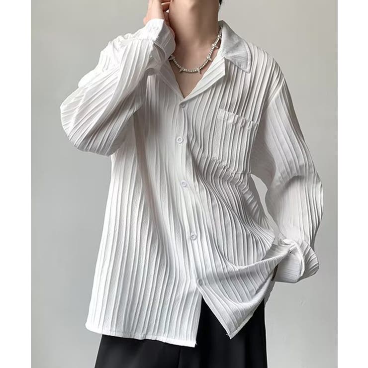 aimoha mens モード系エンボス加工シャツ | aimoha men | 詳細画像1 