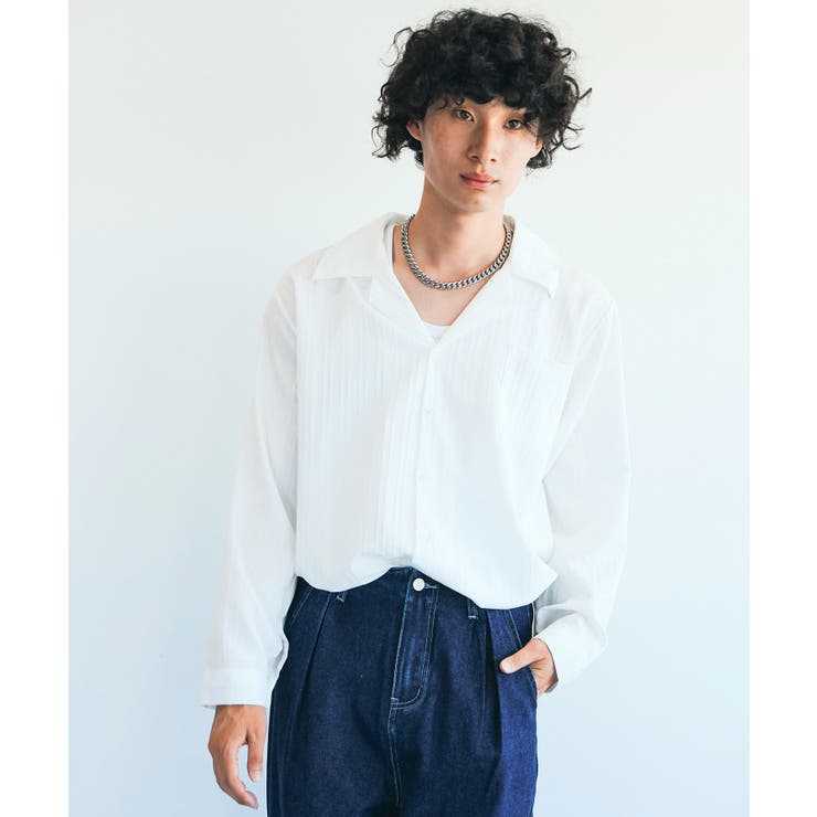 aimoha mens モード系エンボス加工シャツ | aimoha men | 詳細画像44 
