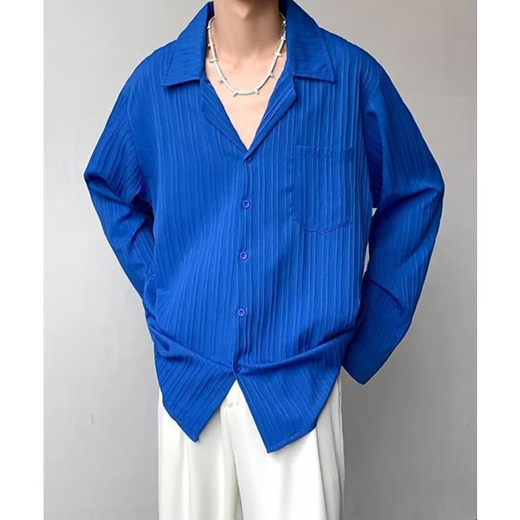 aimoha mens モード系エンボス加工シャツ | aimoha men | 詳細画像6 