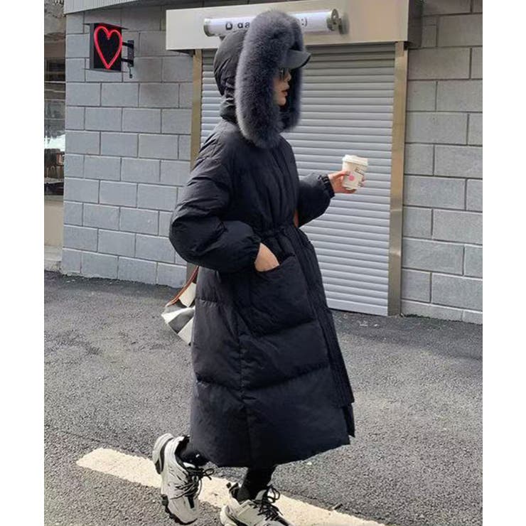 ふわふわフォックスファーフードロングダウン | aimoha  | 詳細画像2 