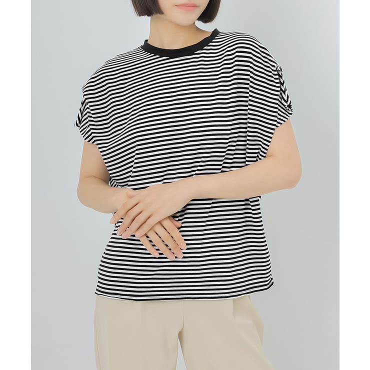 ブラック | ショルダータック半袖Tシャツプルオーバー | aimoha 
