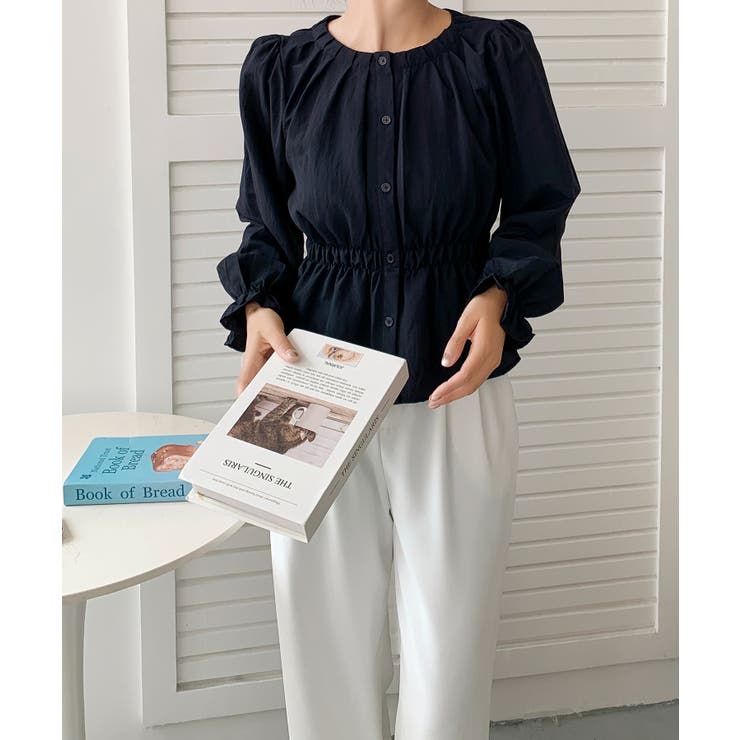 【BANICO】ウエストギャザー フリル袖 シャツブラウス | aimoha  | 詳細画像9 