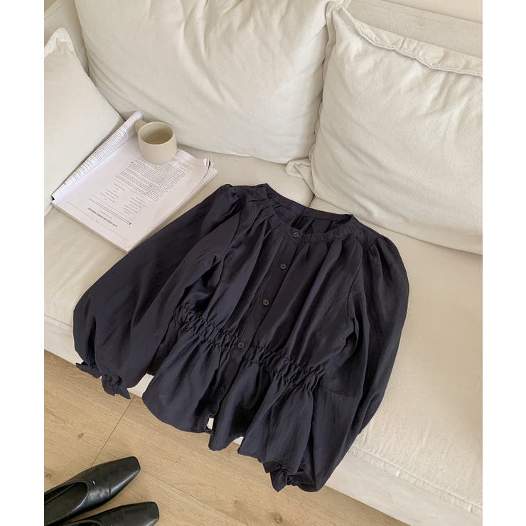 【BANICO】ウエストギャザー フリル袖 シャツブラウス | aimoha  | 詳細画像15 