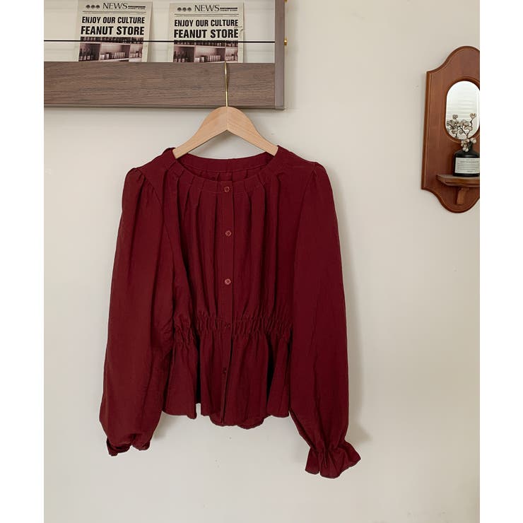 【BANICO】ウエストギャザー フリル袖 シャツブラウス | aimoha  | 詳細画像22 