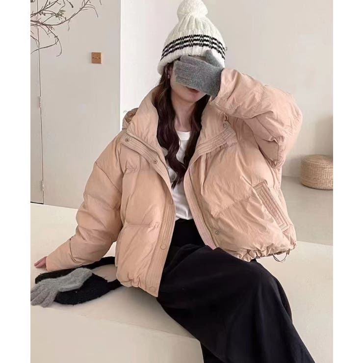 大きめフードのふかふかショートダウン | aimoha  | 詳細画像1 