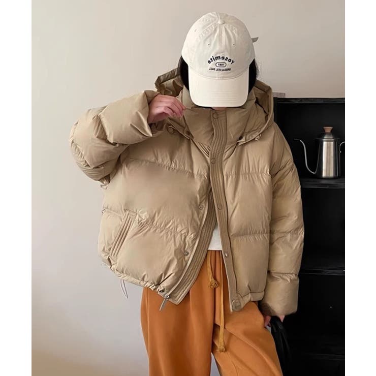 大きめフードのふかふかショートダウン | aimoha  | 詳細画像5 