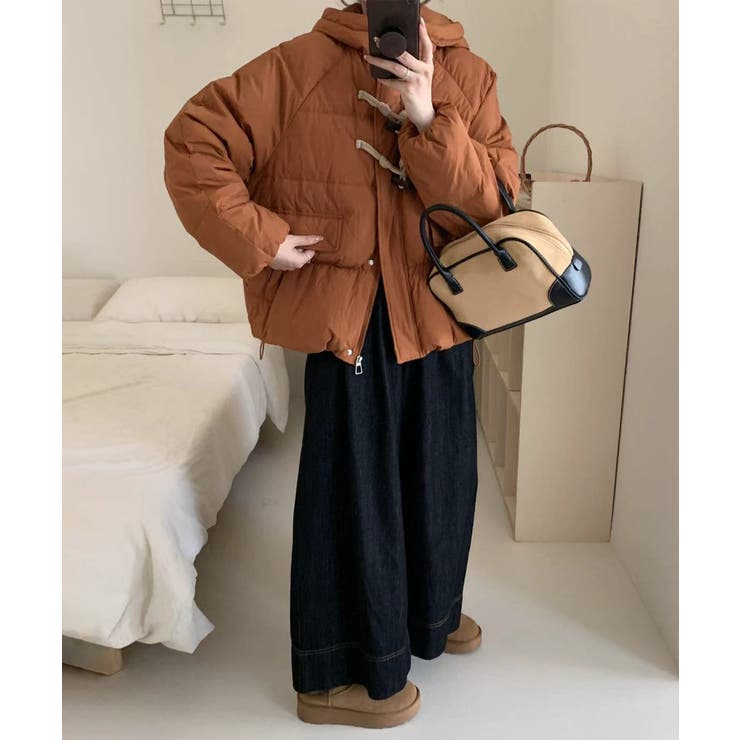 フード付きショートダウンジャケット | aimoha  | 詳細画像8 