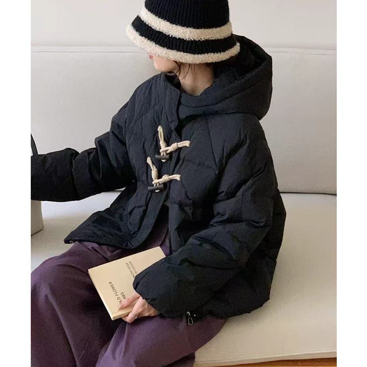 フード付きショートダウンジャケット | aimoha  | 詳細画像15 