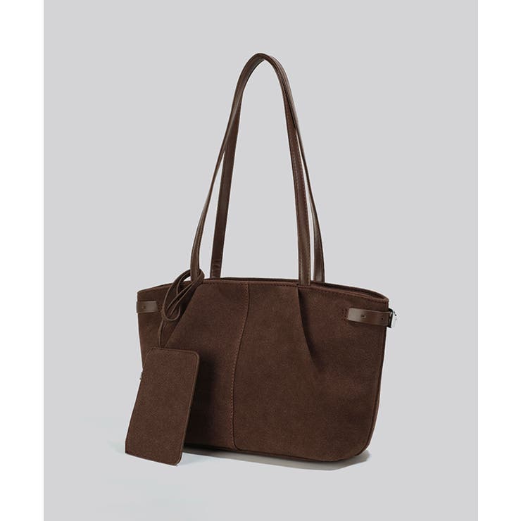 スエード調 ポーチ付き トートバッグ | aimoha  | 詳細画像14 