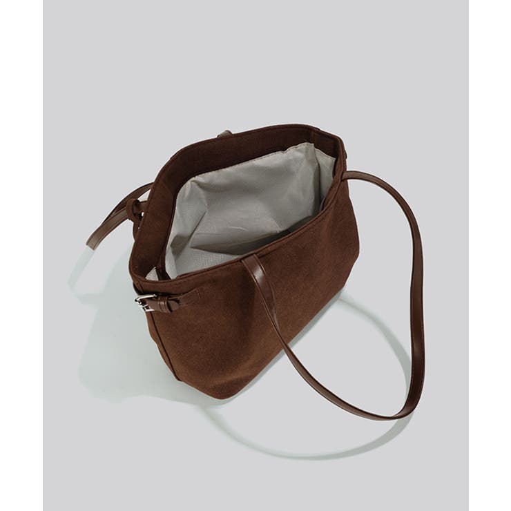 スエード調 ポーチ付き トートバッグ | aimoha  | 詳細画像15 