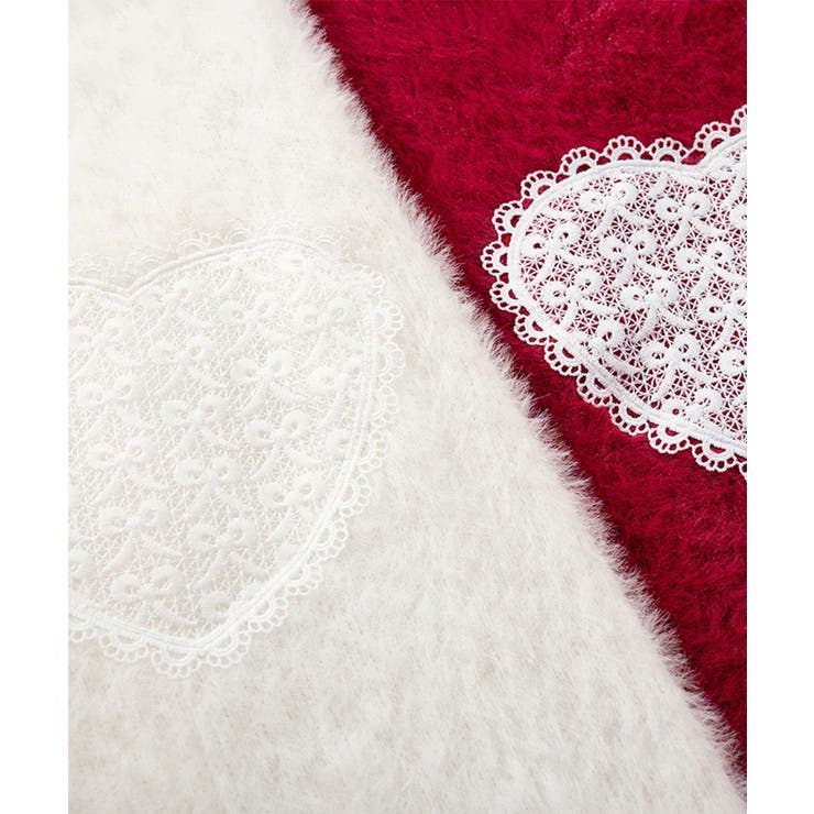 HOOK for girls レースハートゆるニットプルオーバー | HOOK | 詳細画像4 