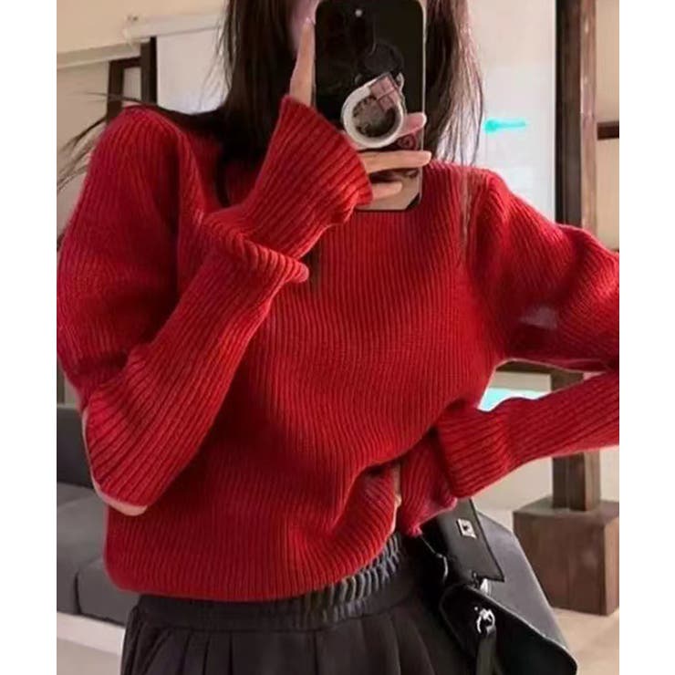 アームウォーマー付きトップス アームウォーマー半袖ニット