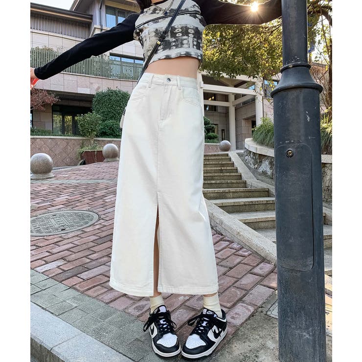 【BANICO】フロントスリットデニムスカート | aimoha  | 詳細画像12 