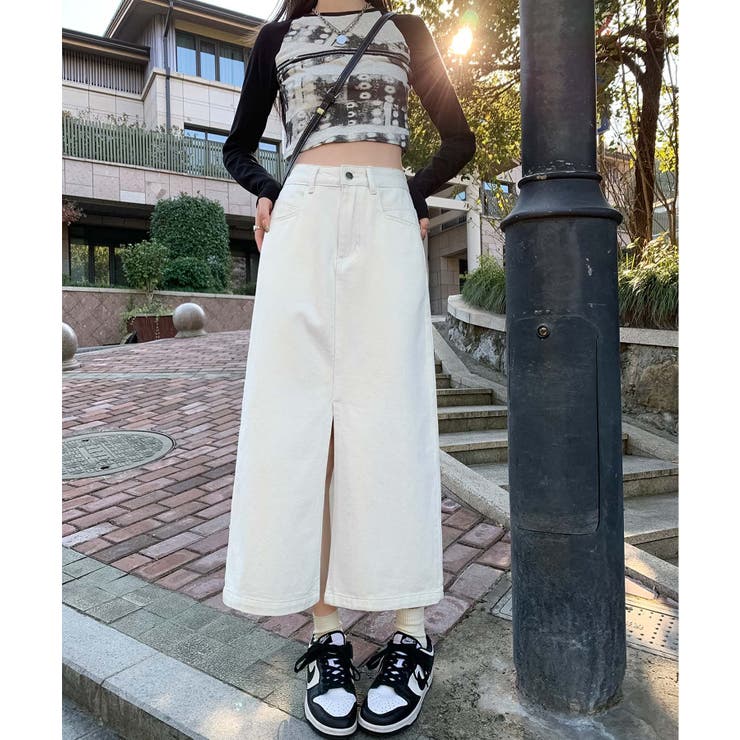 【BANICO】フロントスリットデニムスカート | aimoha  | 詳細画像14 