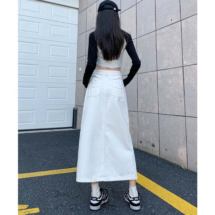 【BANICO】フロントスリットデニムスカート | aimoha  | 詳細画像15 