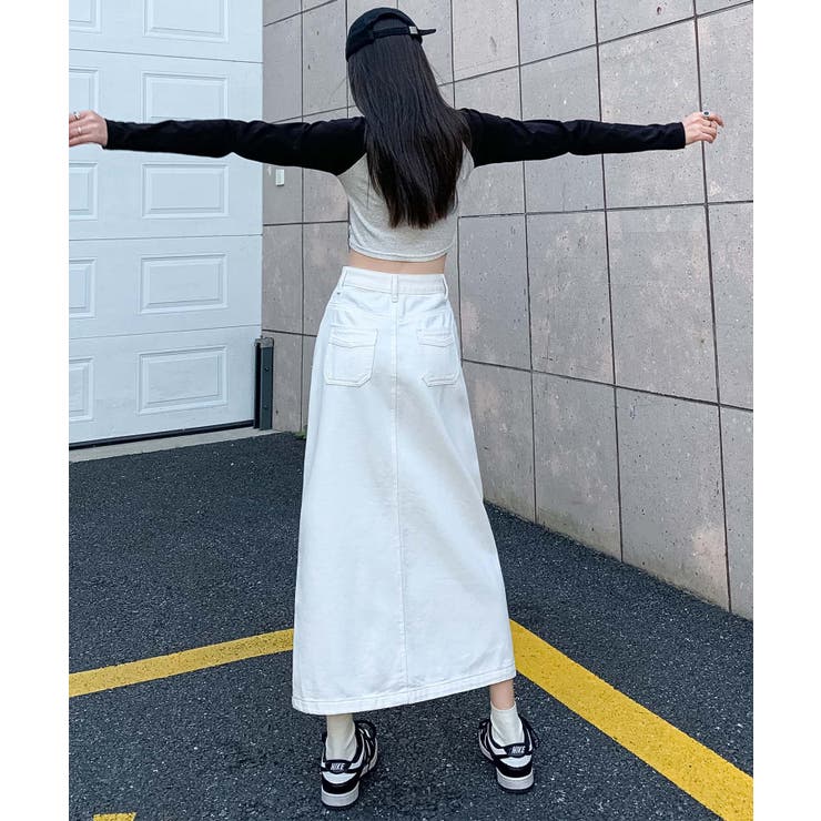 【BANICO】フロントスリットデニムスカート | aimoha  | 詳細画像16 