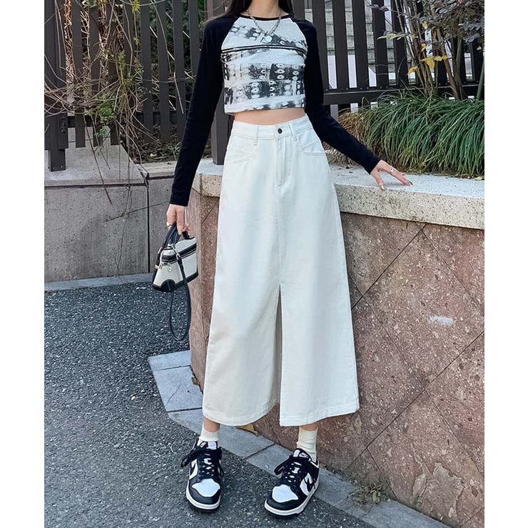 【BANICO】フロントスリットデニムスカート | aimoha  | 詳細画像17 