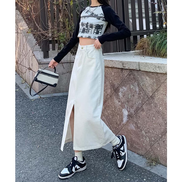 【BANICO】フロントスリットデニムスカート | aimoha  | 詳細画像18 