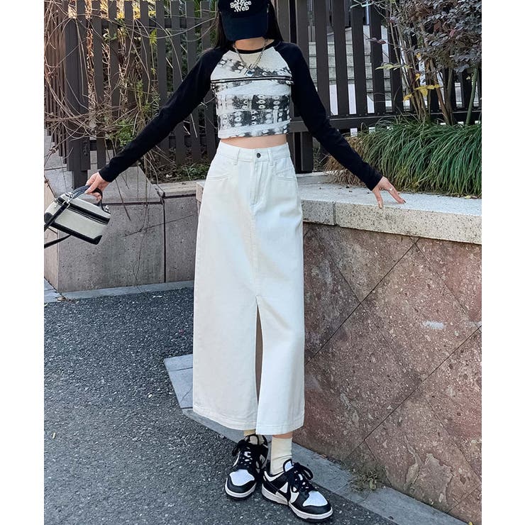 【BANICO】フロントスリットデニムスカート | aimoha  | 詳細画像19 