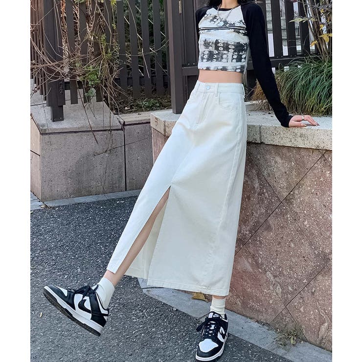 【BANICO】フロントスリットデニムスカート | aimoha  | 詳細画像20 