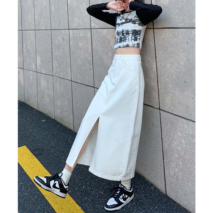 【BANICO】フロントスリットデニムスカート | aimoha  | 詳細画像21 