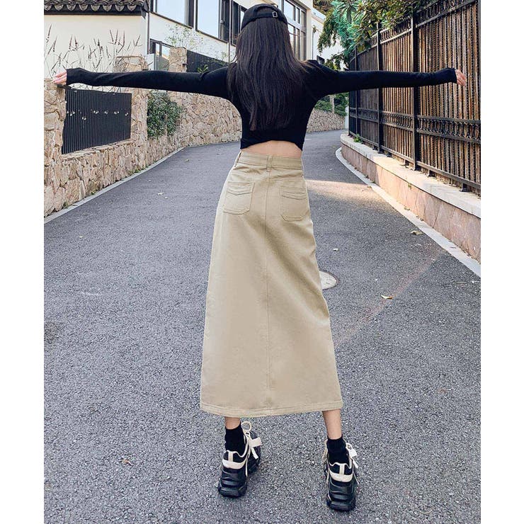 【BANICO】フロントスリットデニムスカート | aimoha  | 詳細画像24 