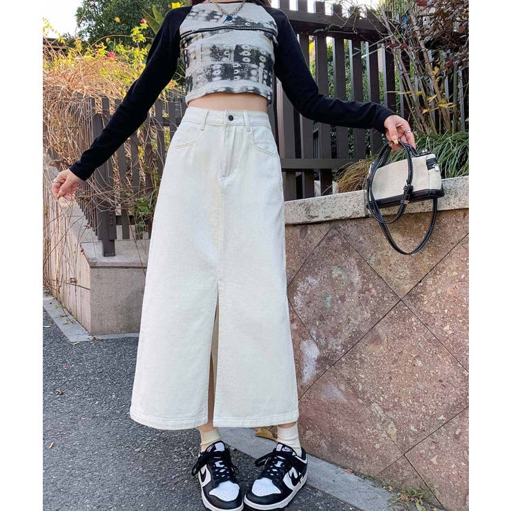 【BANICO】フロントスリットデニムスカート | aimoha  | 詳細画像28 