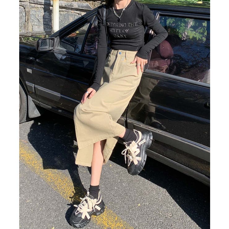 【BANICO】フロントスリットデニムスカート | aimoha  | 詳細画像2 