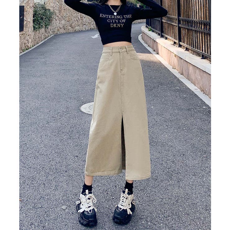 【BANICO】フロントスリットデニムスカート | aimoha  | 詳細画像4 