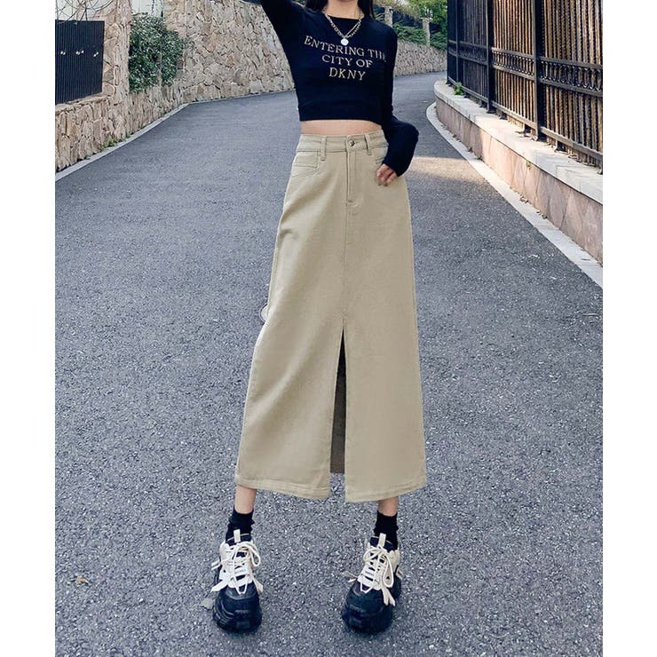 【BANICO】フロントスリットデニムスカート | aimoha  | 詳細画像5 