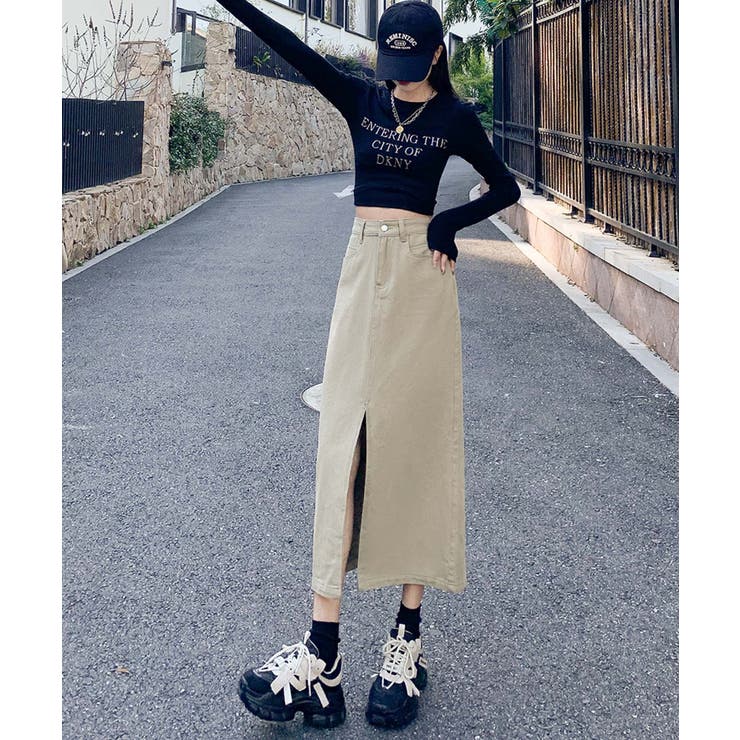 【BANICO】フロントスリットデニムスカート | aimoha  | 詳細画像6 