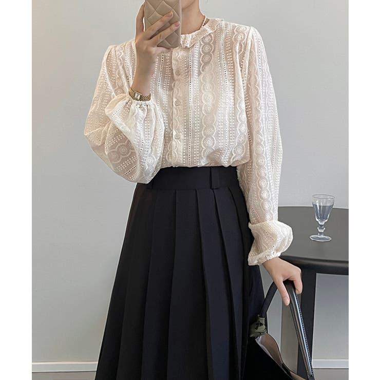 レースブラウス 韓国ファッション トップス | aimoha  | 詳細画像4 