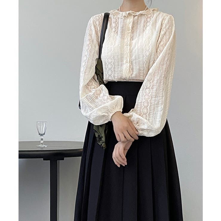 レースブラウス 韓国ファッション トップス | aimoha  | 詳細画像5 