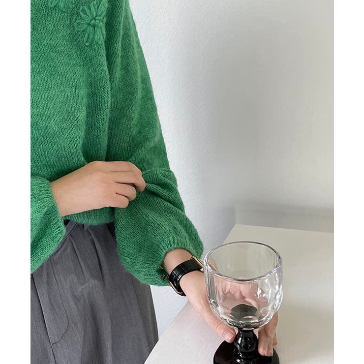 フラワー刺繍セーター 韓国 ライク | aimoha  | 詳細画像10 