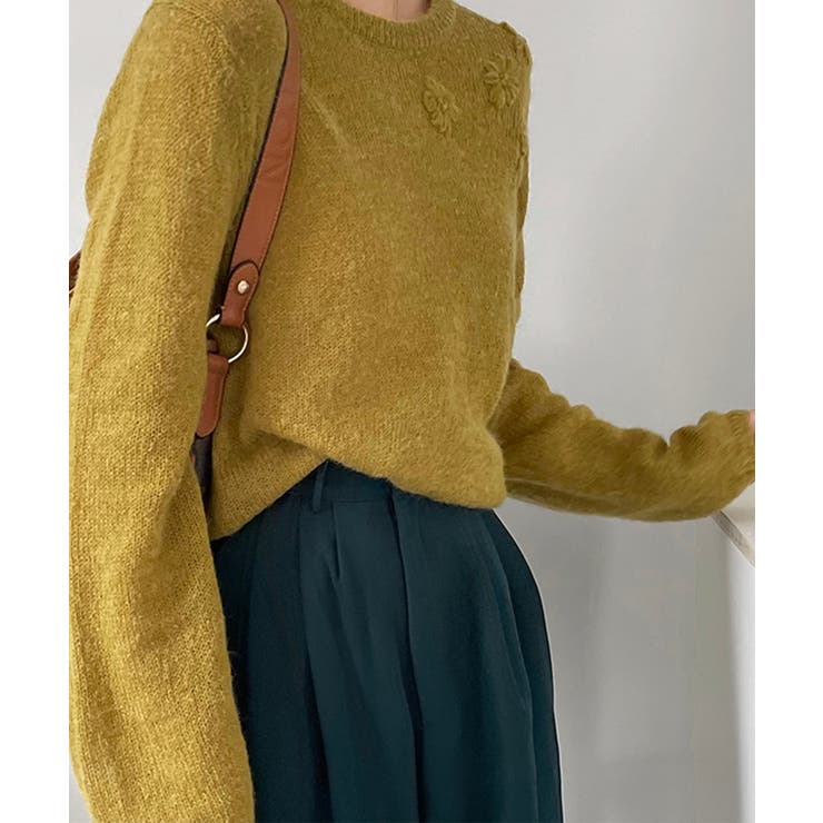 フラワー刺繍セーター 韓国 ライク | aimoha  | 詳細画像15 