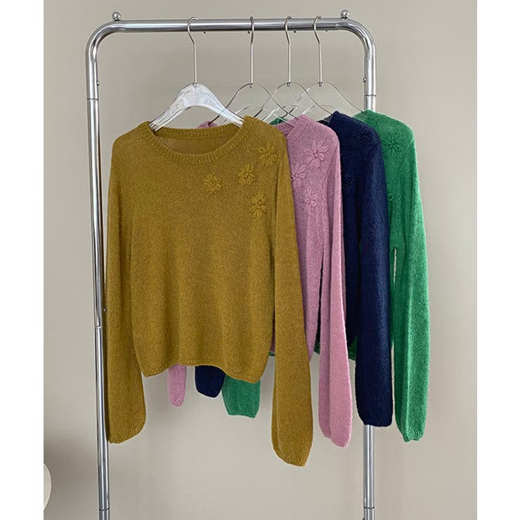 フラワー刺繍セーター 韓国 ライク | aimoha  | 詳細画像19 