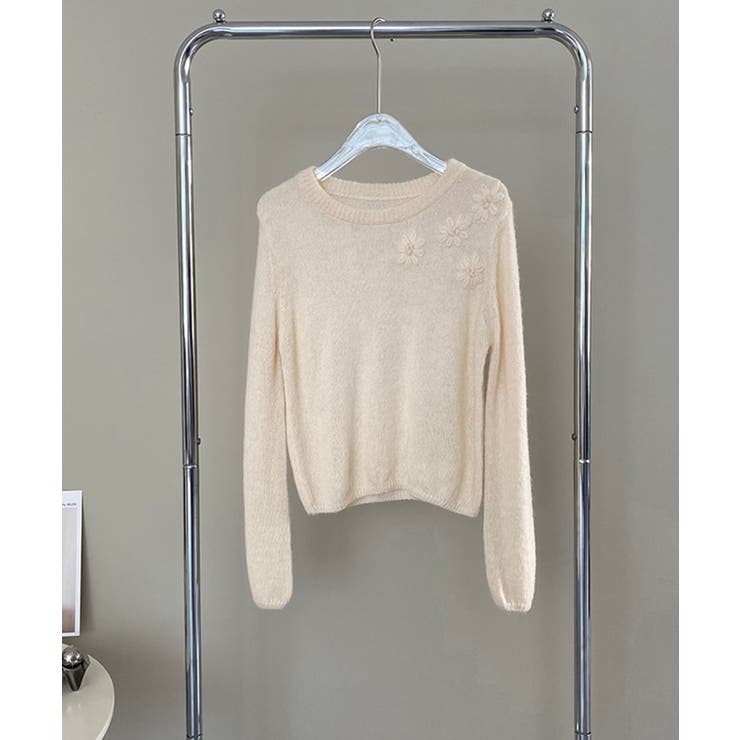 フラワー刺繍セーター 韓国 ライク | aimoha  | 詳細画像25 