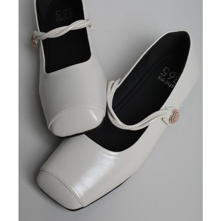 【shoes365】ストラップスクエアトゥフラットシューズ | aimoha  | 詳細画像10 