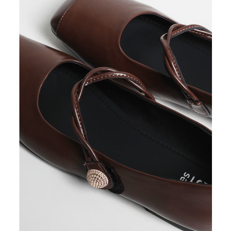 【shoes365】ストラップスクエアトゥフラットシューズ | aimoha  | 詳細画像20 