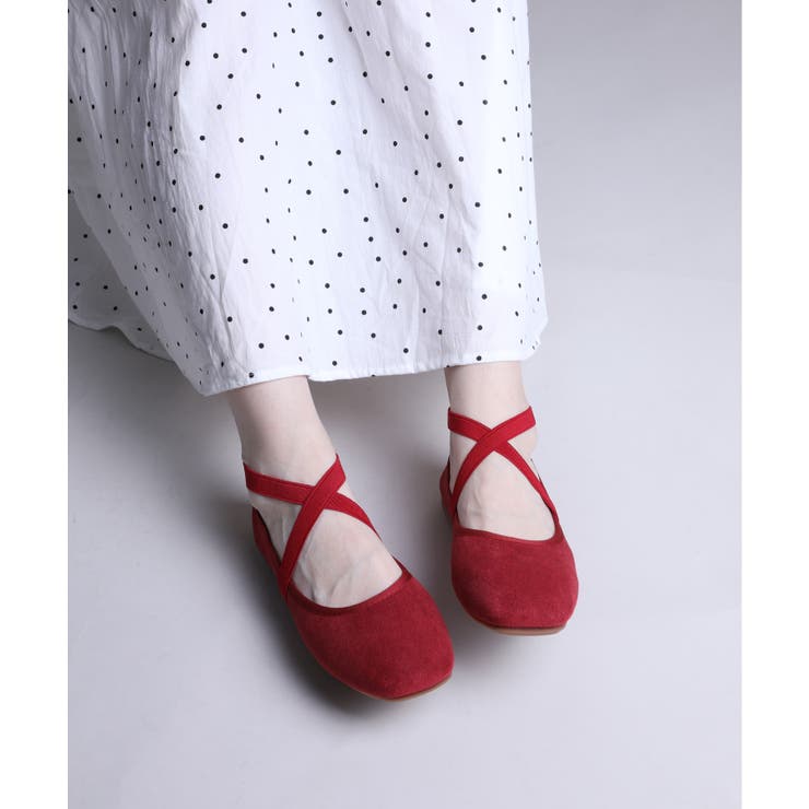 【shoes365】スエード素材のクロスストラップバレエシューズ | aimoha  | 詳細画像30 