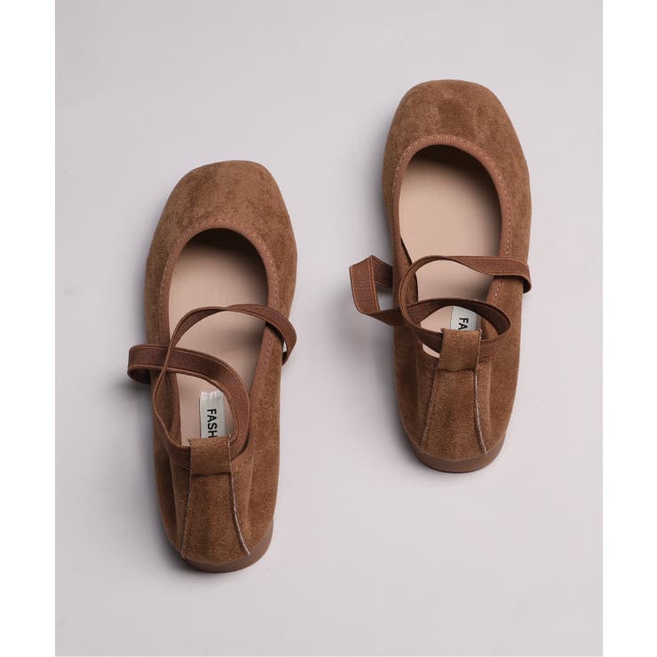 【shoes365】スエード素材のクロスストラップバレエシューズ | aimoha  | 詳細画像45 