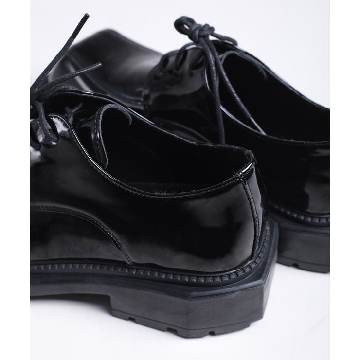 shoes365】異形スクエアトゥ厚底ドレスシューズ[品番 shoes365】異形スクエアトゥ厚底ドレスシューズ[品番