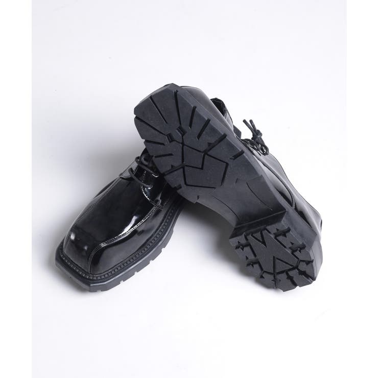 shoes365】異形スクエアトゥ厚底ドレスシューズ[品番