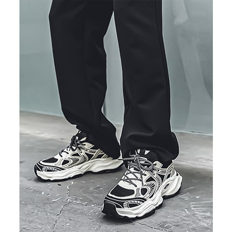 shoes365】メッシュパネル厚底スニーカー[品番:XT000011470 shoes365】メッシュパネル厚底スニーカー[品番:XT000011470
